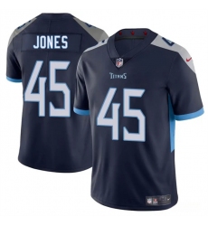 Men's Tennessee Titans #45 Dre'Mont Jones Navy 2025 Vapor Limited Football Stitched Jersey
