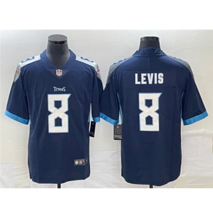 Men's Tennessee Titans #8 Will Levis Navy Vapor Untouchable Stitched Jersey