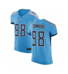 Men's Tennessee Titans #98 Jeffery Simmons Light Blue Alternate Vapor Untouchable Elite Player Football Jersey