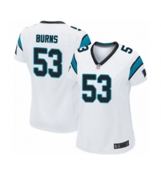 Women's Carolina Panthers #53 Brian Burns Game White Football Jersey
