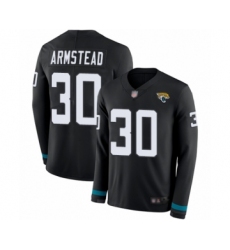 Men's Jacksonville Jaguars #30 Ryquell Armstead Limited Black Therma Long Sleeve Football Jersey
