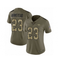 Women's Jacksonville Jaguars #23 Ryquell Armstead Limited Olive Camo 2017 Salute to Service Football Jersey