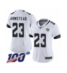 Women's Jacksonville Jaguars #23 Ryquell Armstead White Vapor Untouchable Limited Player 100th Season Football Jersey