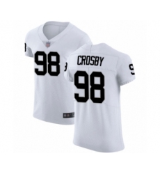 Men's Oakland Raiders #98 Maxx Crosby White Vapor Untouchable Elite Player Football Jersey