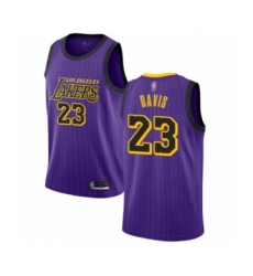Men's Los Angeles Lakers #23 Anthony Davis Authentic Purple Basketball Jersey - City Edition