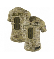 Women's New England Patriots #8 Jamie Collins Limited Camo 2018 Salute to Service Football Jersey