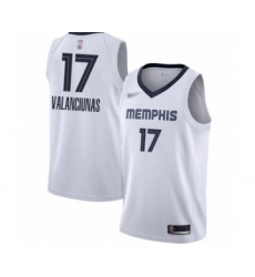 Youth Memphis Grizzlies #17 Jonas Valanciunas Swingman White Finished Basketball Jersey - Association Edition