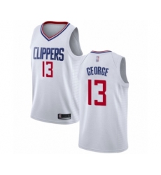 Women's Los Angeles Clippers #13 Paul George Authentic White Basketball Jersey - Association Edition