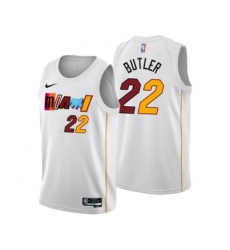 Men's Miami Heat #22 Jimmy Butler 2022-23 White City Edition Stitched Jersey