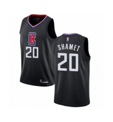 Women's Los Angeles Clippers #20 Landry Shamet Authentic Black Basketball Jersey Statement Edition