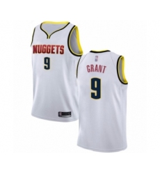 Men's Denver Nuggets #9 Jerami Grant Authentic White Basketball Jersey - Association Edition
