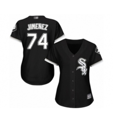 Women's Chicago White Sox #74 Eloy Jimenez Authentic Black Alternate Home Cool Base Baseball Jersey