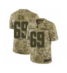 Men's Los Angeles Chargers #69 Sam Tevi Limited Camo 2018 Salute to Service Football Jersey