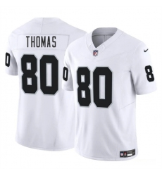Men's Las Vegas Raiders #80 Ian Thomas White 2025 F.U.S.E. Vapor Football Stitched Jersey