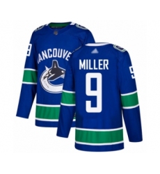 Men's Vancouver Canucks #9 J.T. Miller Authentic Blue Home Hockey Jersey