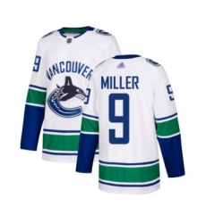 Youth Vancouver Canucks #9 J.T. Miller Authentic White Away Hockey Jersey