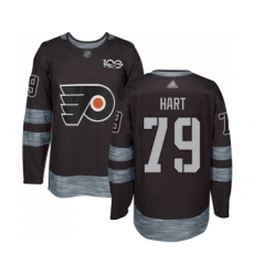Men's Philadelphia Flyers #79 Carter Hart Authentic Black 1917-2017 100th Anniversary Hockey Jersey