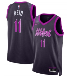 Men's Minnesota Timberwolves #11 Naz Reid Purple 2025-26 City Edition Stitched Basketball Jersey