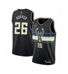 Women's Milwaukee Bucks #26 Kyle Korver Swingman Black Finished Basketball Jersey - Statement Edition