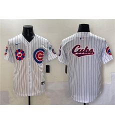 Men's Chicago Cubs Team Big Logo White 2025 Tokyo Series Limited Stitched Baseball Jersey