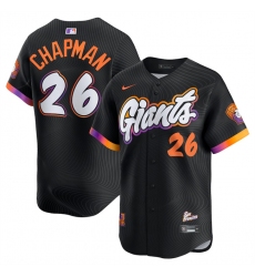 Men's San Francisco Giants #26 Matt Chapman Anthracite 2025 City Connect Limited Stitched Baseball Jersey