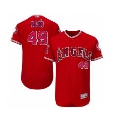 Men's Los Angeles Angels of Anaheim #49 Adalberto Mejia Red Alternate Flex Base Authentic Collection Baseball Player Jersey