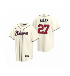 Youth Atlanta Braves #27 Austin Riley Nike Cream 2020 Replica Alternate Jersey