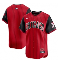 Men's Chicago White Sox Blank Red Black 2025 City Connect Limited Stitched Baseball Jersey