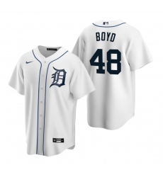 Men's Nike Detroit Tigers #48 Matthew Boyd White Home Stitched Baseball Jersey