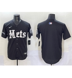 Men's New York Mets Blank Black 'Gotham Gothic Edition' Vapor Premier Limited Stitched Baseball Jersey