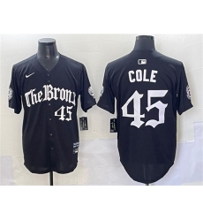 Men's New York Yankees #45 Gerrit Cole Black 'Gothic Legacy Edition' Vapor Premier Limited Stitched Baseball Jersey