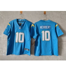 Women's Los Angeles Chargers #10 Justin Herbert Blue 2025 F.U.S.E. Alternate Vapor Limited Football Stitched Jersey(Run Small)