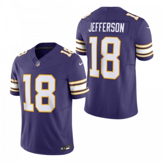 Youth Minnesota Vikings #18 Justin Jefferson Purple Classic Vapor F.U.S.E. Limited Jersey Youth Minnesota Vikings #18 Justin Jefferson Purple Classic Vapor F.U.S.E. Limited Jersey