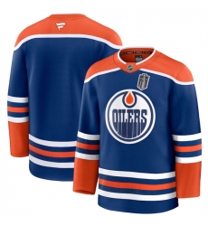 Men's Edmonton Oilers Blank Royal 2025 Stanley Cup Final Stitched Hockey Jersey