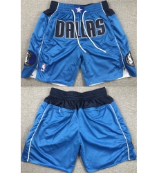 Mens Dallas Mavericks Blue Shorts (Run Small)