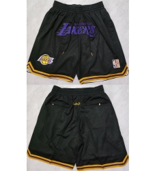 Men's Los Angeles Lakers Black Shorts (Run Small)