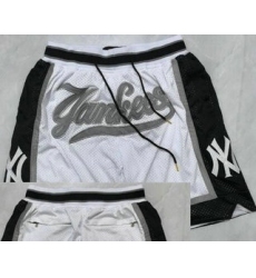 Men's New York Yankees White Just Don Shorts