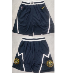 Mens Denver Nuggets Navy Shorts (Run Smaller)