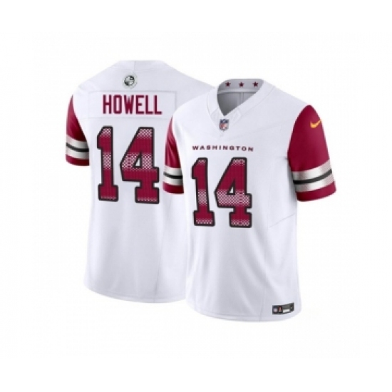 Men's Nike Washington Commanders #14 Sam Howell White 2023 F.U.S.E. Vapor Limited Football Stitched Jersey Men's Nike Washington Commanders #14 Sam Howell White 2023 F.U.S.E. Vapor Limited Football Stitched Jersey
