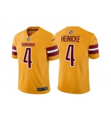 Men's Washington Commanders #4 Taylor Heinicke Gold Vapor Untouchable Stitched Football Jersey Men's Washington Commanders #4 Taylor Heinicke Gold Vapor Untouchable Stitched Football Jersey