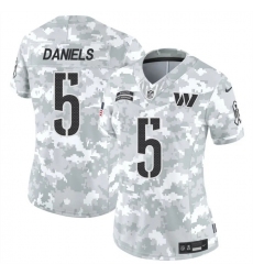 Women's Washington Commanders #5 Jayden Daniels 2024 F.U.S.E Arctic Camo Salute To Service(Run Small) Women's Washington Commanders #5 Jayden Daniels 2024 F.U.S.E Arctic Camo Salute To Service(Run Small)