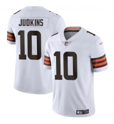 Men's Cleveland Browns #10 Quinshon Judkins White 2025 Vapor Limited Football Stitched Jersey