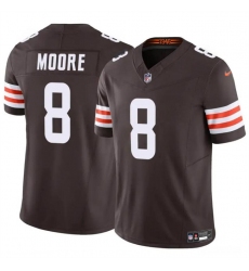 Men's Cleveland Browns #8 Elijah Moore Brown 2023 F.U.S.E Vapor Limited Football Stitched Jersey Men's Cleveland Browns #8 Elijah Moore Brown 2023 F.U.S.E Vapor Limited Football Stitched Jersey