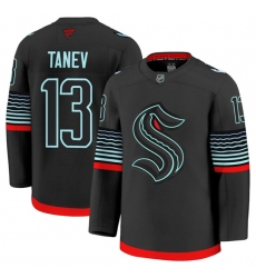 Men's Seattle Kraken #13 Brandon Tanev Black Alternate Stitched Hockey Jersey