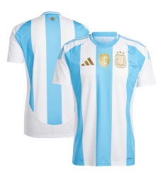 Men's Argentina 2024 White Blank Home Soccer Jersey
