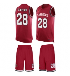 Men's Nike Arizona Cardinals #28 Jamar Taylor Limited Red Tank Top Suit NFL Jersey