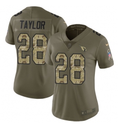 Women's Nike Arizona Cardinals #28 Jamar Taylor Limited Olive Camo 2017 Salute to Service NFL Jersey