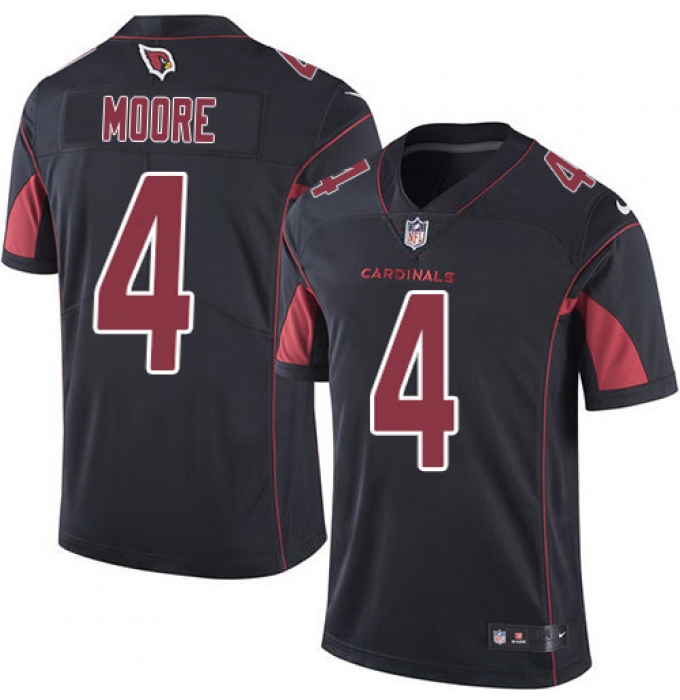 Men's Nike Arizona Cardinals #4 Rondale Moore Black Stitched NFL Limited Rush Jersey
