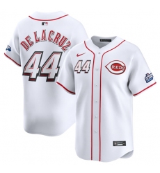 Men's Cincinnati Reds #44 Elly De La Cruz White 2025 Speedway Classic Home Limited Stitched Baseball Jersey