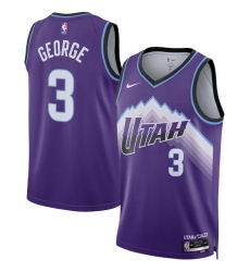 Men's Utah Jazz #3 Keyonte George Purple 2025 Icon Edition Stitched Basketball Jersey
